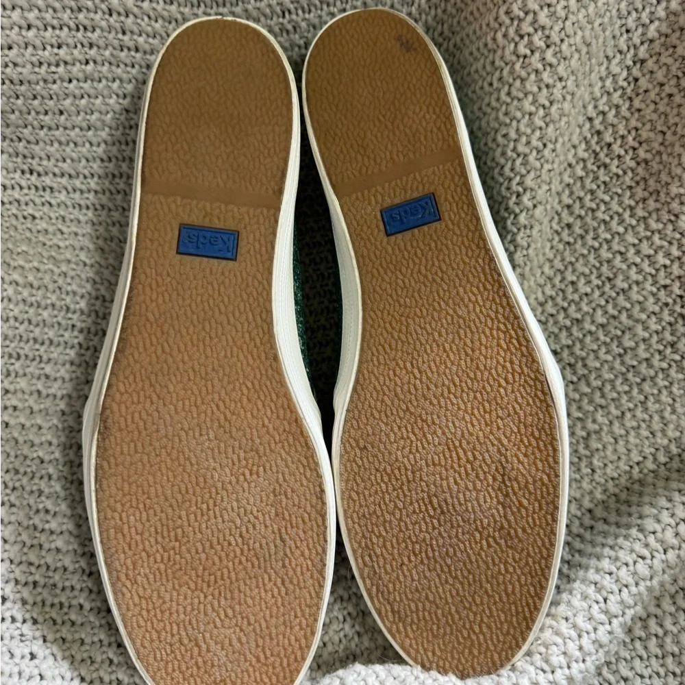 Kate Spade x Keds Triple Decker Glitter Loafer Slip-on Dusty Blue Womens Size 11